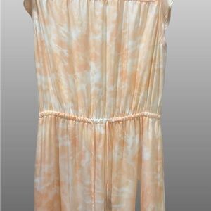 No Boundaries Peach Tie-Dye Midi Dress